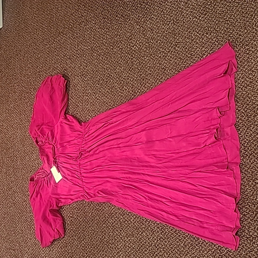 Nwt ..A new day long fushia dress size large